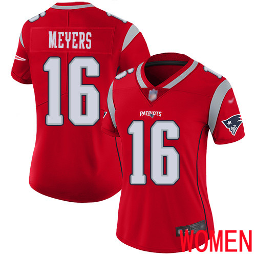 New England Patriots Football #16 Inverted Legend Limited Red Women Jakobi Meyers NFL Jersey->youth nfl jersey->Youth Jersey